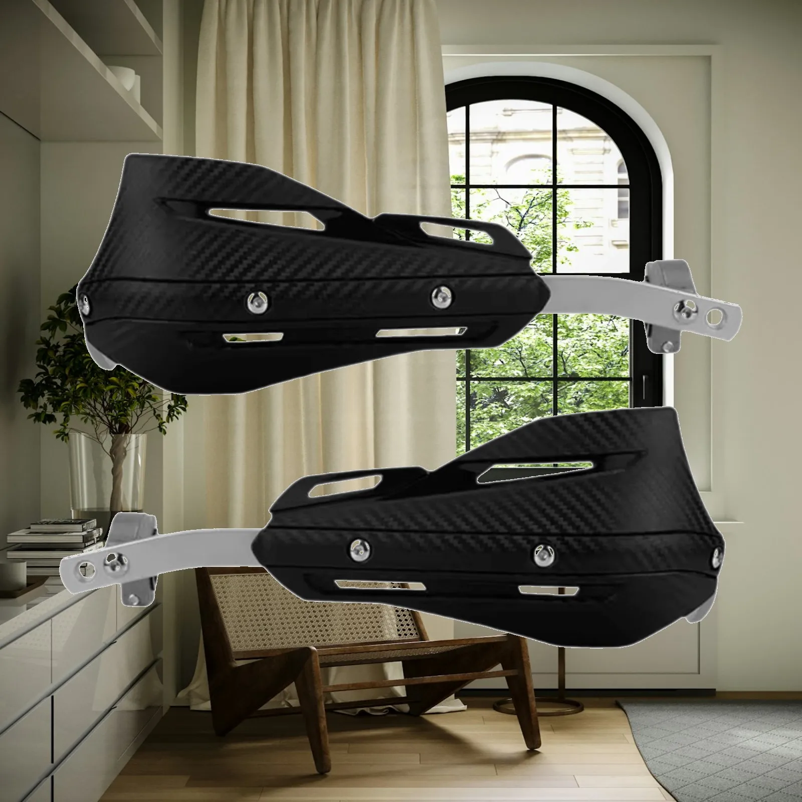 2Pcs Motorcycle Handlebar Handguards Easy to Install Multipurpose Stable Handlebars Guard Covers for Motocross Scooter Quad ATV