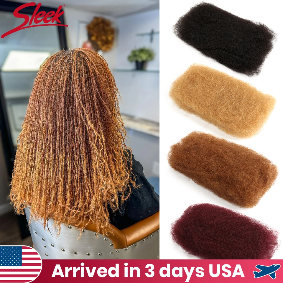 30 Brown  QVR Afro Kinky Bulk Hair No Attachment For Man Afro Curly Bulk Human Hair Remy Dreadlock Natural Color Braids Hair