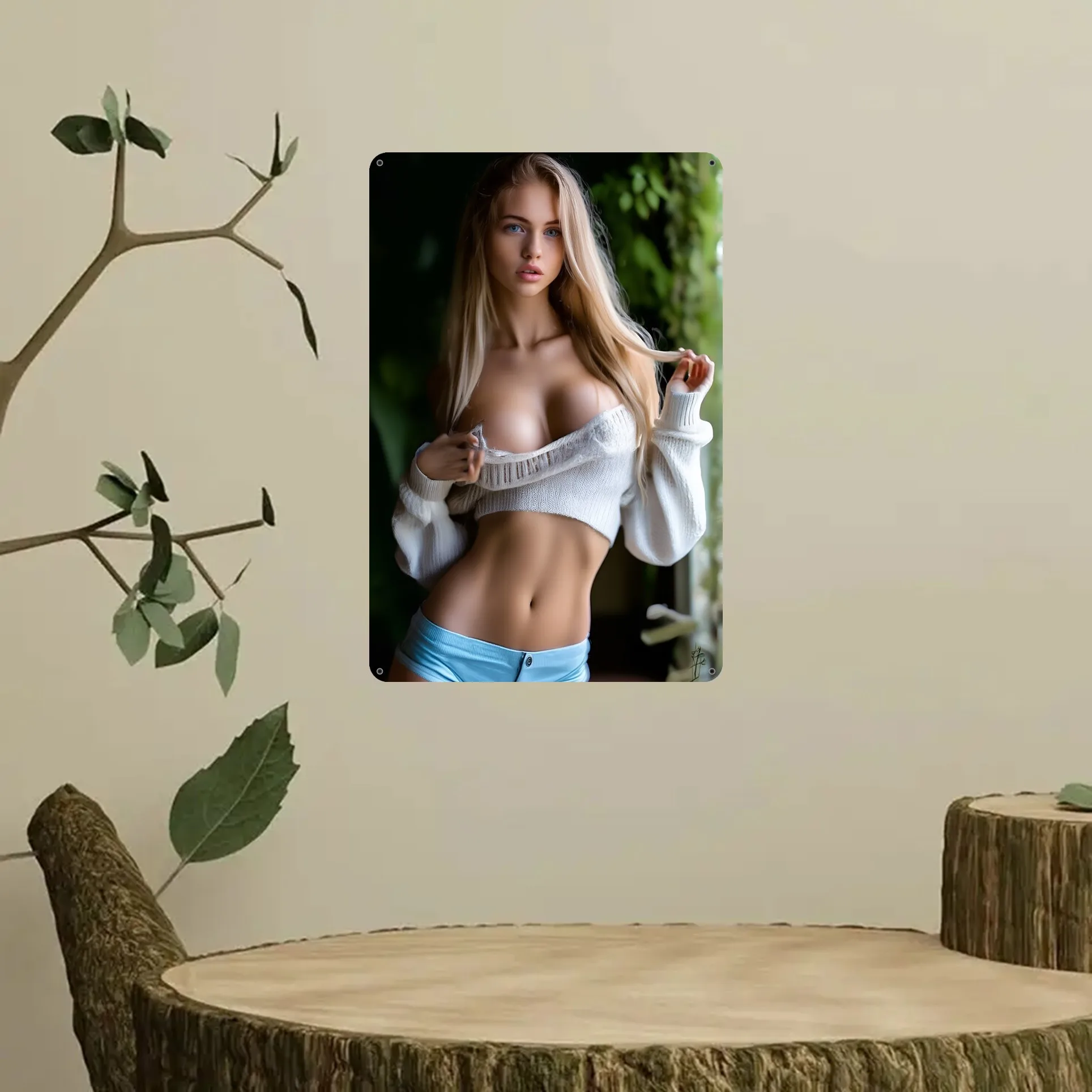 Chic Metal Wall Art - Frameless Iron Decor for Home, Bar & Party | Versatile Hanging Bedroom, Kitchen, Garden, Bathro