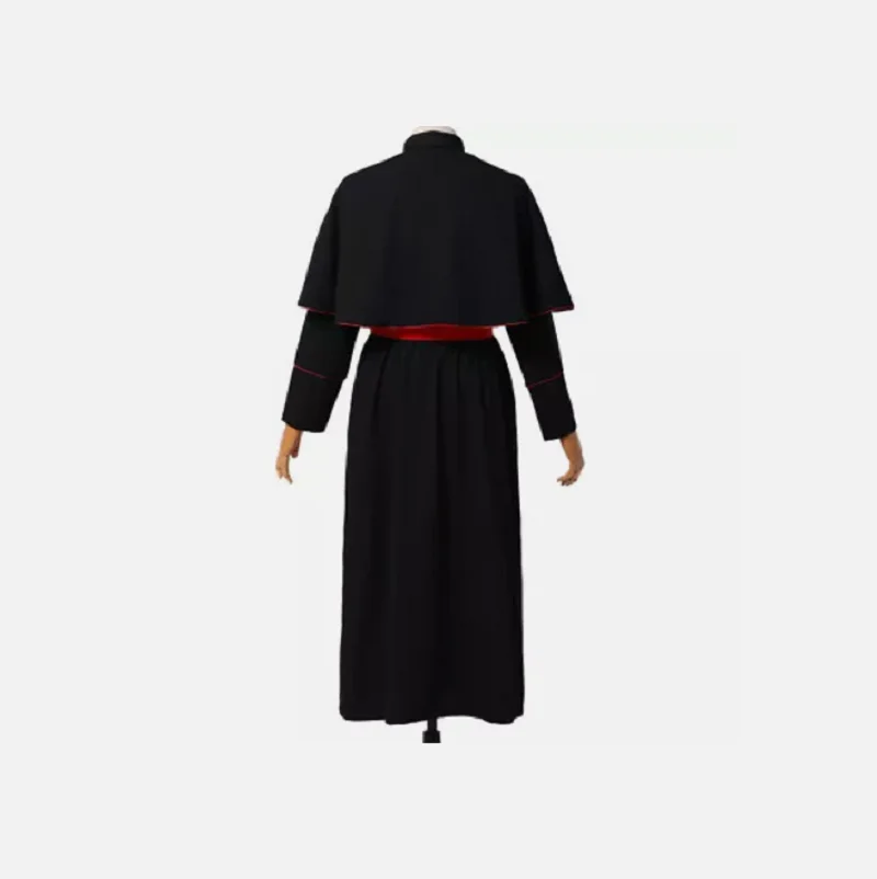 Priest Pope Mass Missionary Robe Catholic Church Religious Clergy Black Set Customization