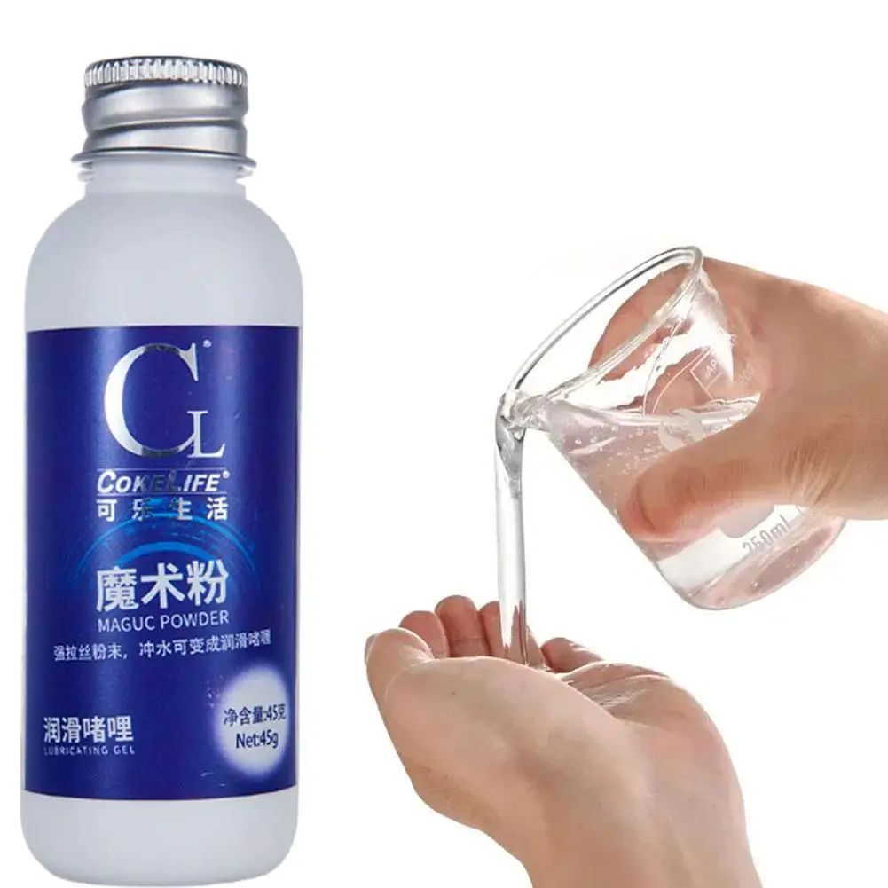 Lubricante en polvo mezclado con aceite de agua para lubricación sexual Anal y pecho vaginal, lubricante mágico, Gel de grasa a Base de agua