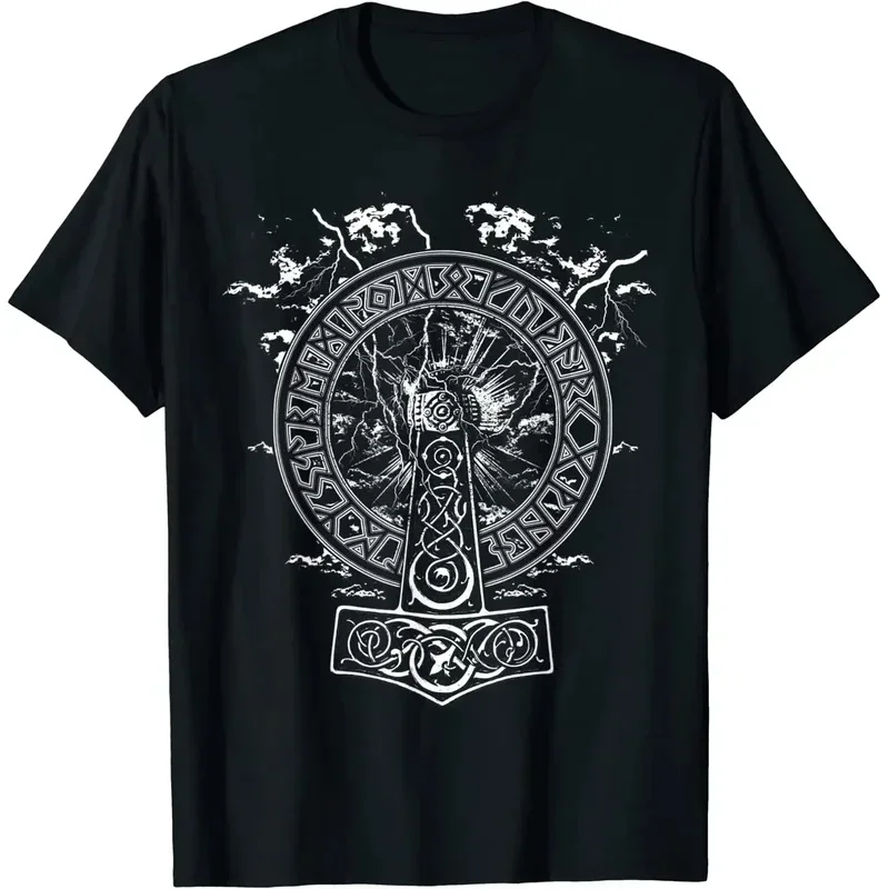 

RISE - HAMMER OF THOR - Norse Mythology Men T-Shirt Short Sleeve Casual 100% Cotton O-Neck Summer Shirt