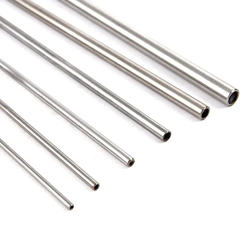 304 Stainless Steel Capillary Seamless Tube 500mm Length Straight Round Pipe 4x2 8x6mm