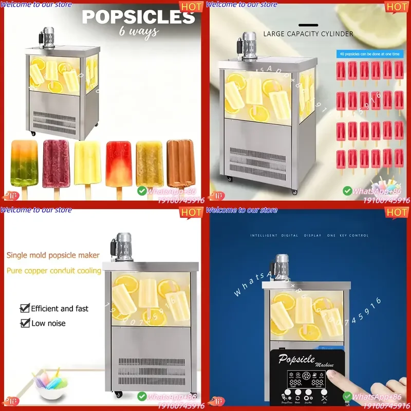 CE Certificate High-output Commercial Fully Automatic Popsicle Machine Fruit Ice Cream Machine Fast Ice Bars Maker