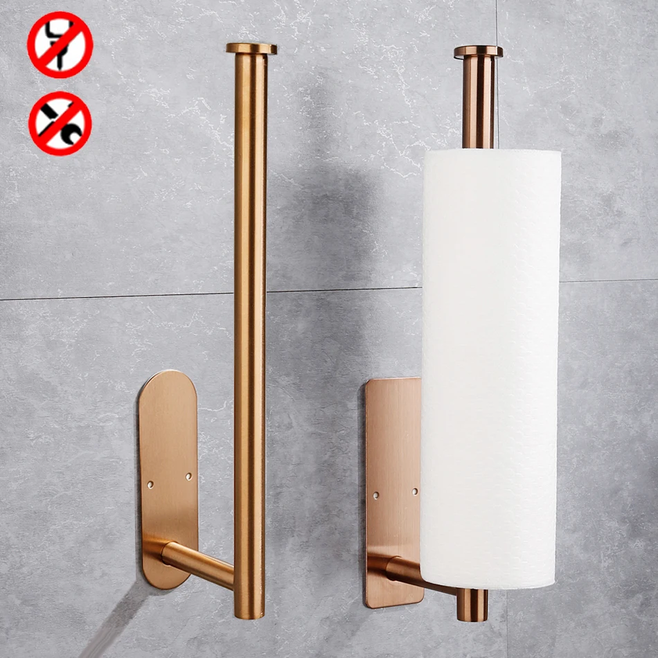 Kitchen Baking Paper Holder - Roségold Papierhalter Selbstklebend Edelstahl Wandmontierter Badezimmer