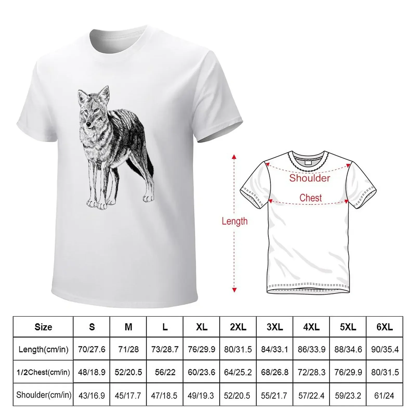 Coyote Animal T-Shirt Aesthetic clothing aesthetic clothes kawaii clothes mens graphic t-shirts pack