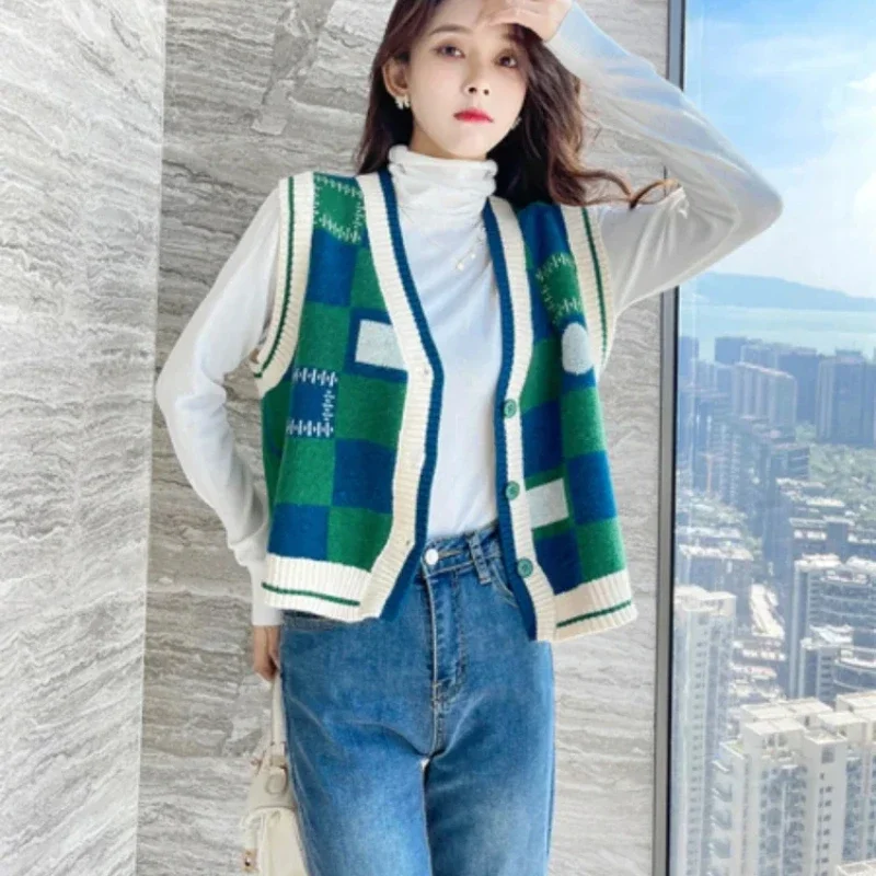 Fashion 2024 New Knitwear Female Sweater In Cheap Clothes Tops Waistcoat Youthful for The Trip Y2k Women\'s Knitted Cardigan Vest