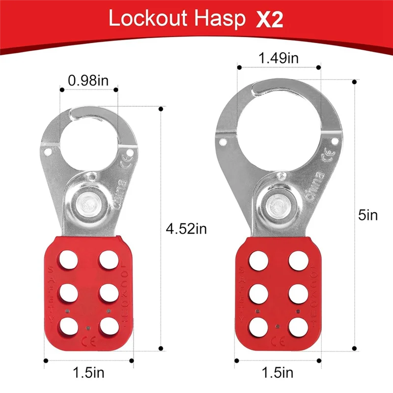 

Lockout Tagout Kit Electrical-Group Lockout Haspstags,Lock Out Industrial Tools 2 Key Per Lock For Facotory Protect Safe Durable