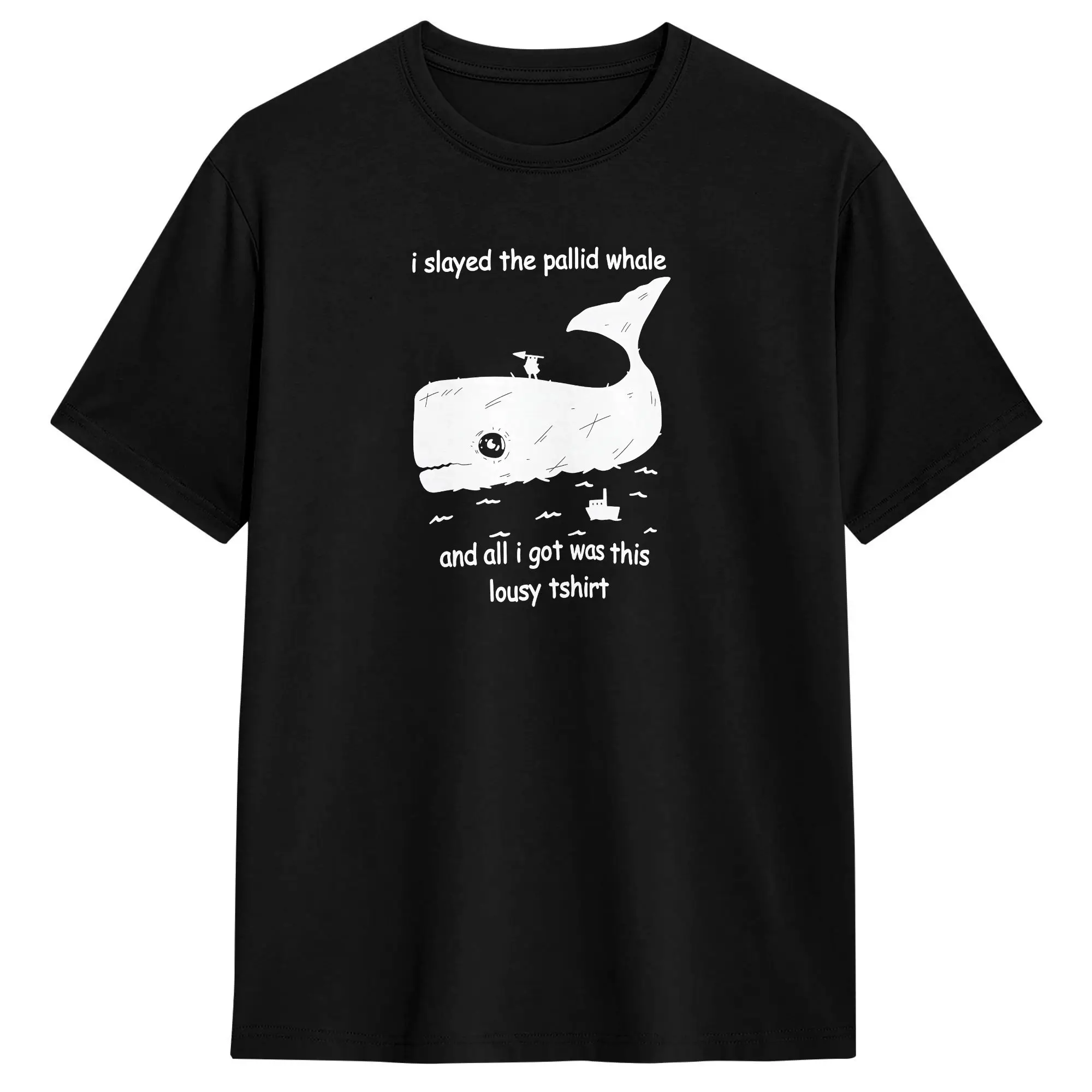 Men Limbus Company Pallid Whale T Shirts  100% Cotton Tops Vintage Short Sleeve Crew Neck Tees Plus Size T-Shirt