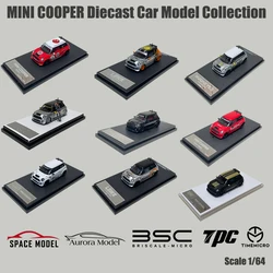 In Stock Time Micro TPC BSC 1:64 Mini Cooper BMW Rainbow Supreme LBWK Moon Eyes Livery Diecast Car Model Collection Toys
