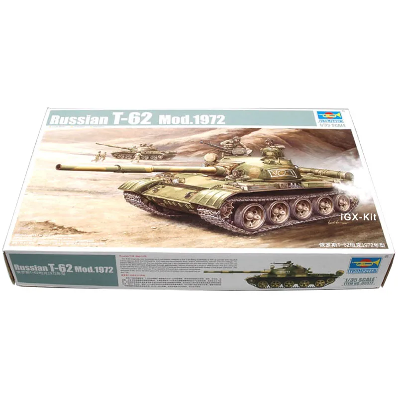 

Trumpeter 1/35 0037 Russian T62 T-62 Mod 1972 MBT Main Battle Tank Child Gift Military Toy Plastic Assembly Building Model Kit