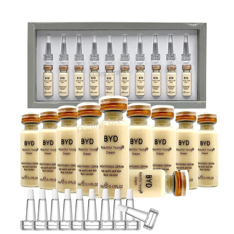 

5ml 10 vial Face Serum BB Cream Glow Starter Kit Natural Whitening Anti-Aging BB Cream Serum Foundation with Dropper Skin Care