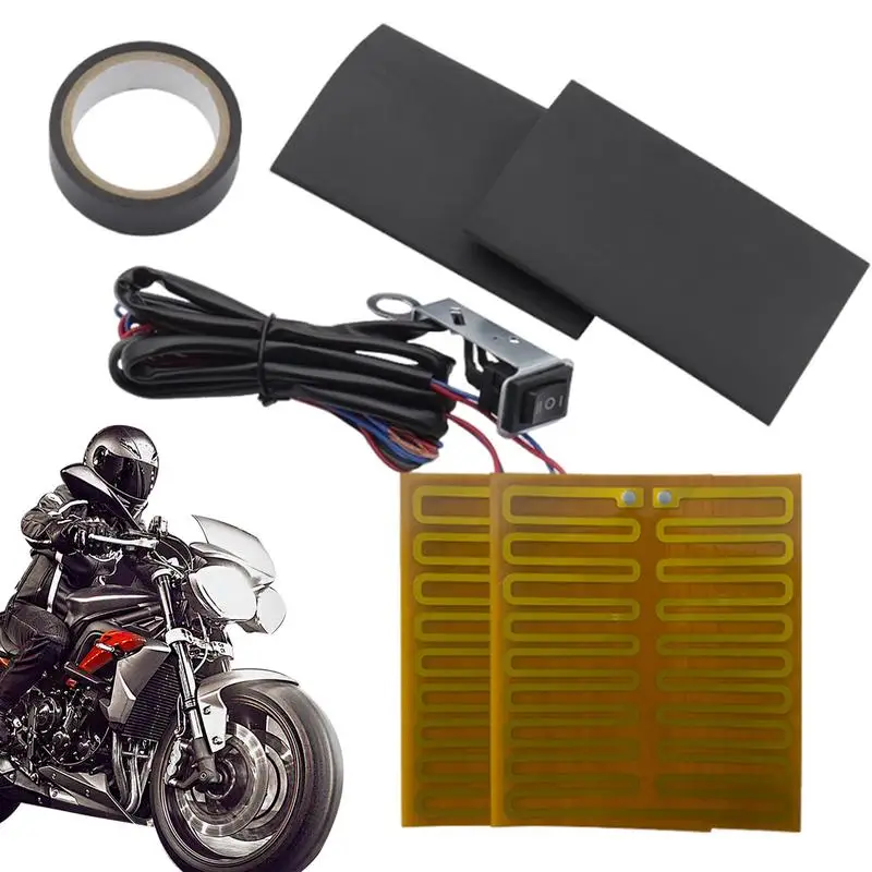 12V motorfiets stuurwarmer waterdichte motorfiets verwarmde handgreep 2 temperatuurinstellingen winterwarmer voor ATV-motorfiets