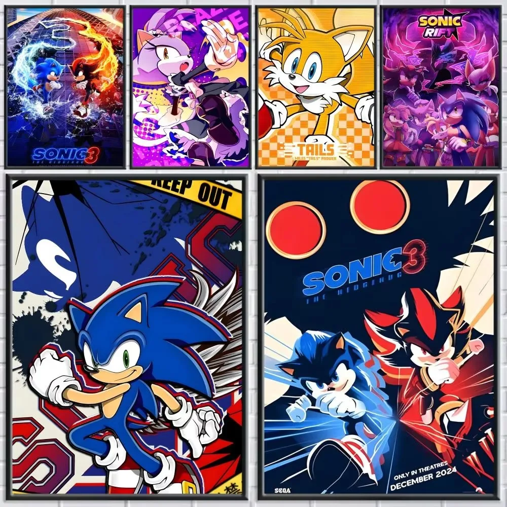 DIY Sonic The Hedgehog Diamond Painting, Dynamic Game Character Scene For Living Room Wall Decoration Exquisite Gift