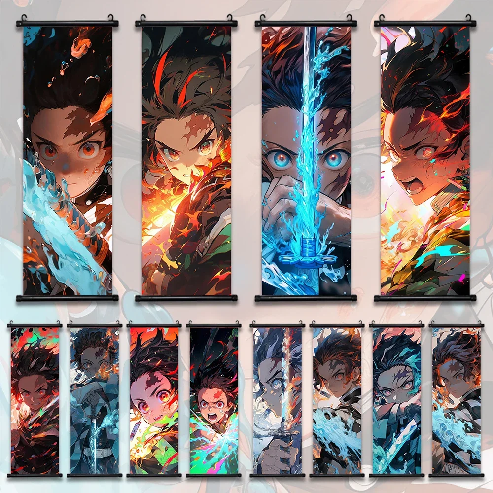 HD Demon Slayer Tanjiro Scroll настенный