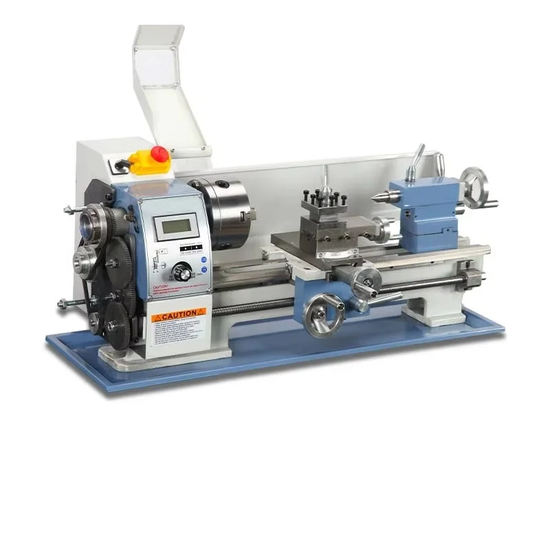 550 W Mini Metal Lathe 7 x 14 inch for Metal Bench Top Lathe Precision Parallel Lathe Variable Speed Digital Drilling