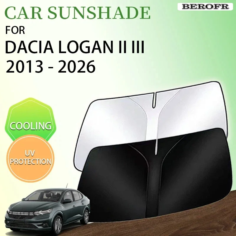 For Dacia Logan 2 3 2013 - 2026 2025 2024 2017 Renault Symbol Taliant Accessories Front Window Sunshade Sun Visor UV Protector