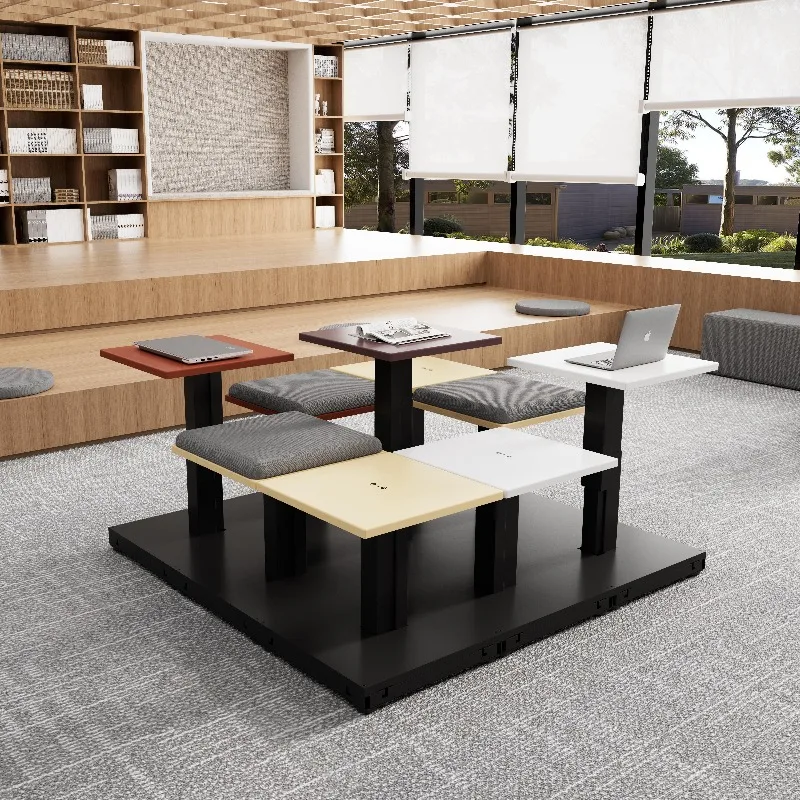 Multifunctional modern adjustable desk height adjustable conference table for shared workspaces