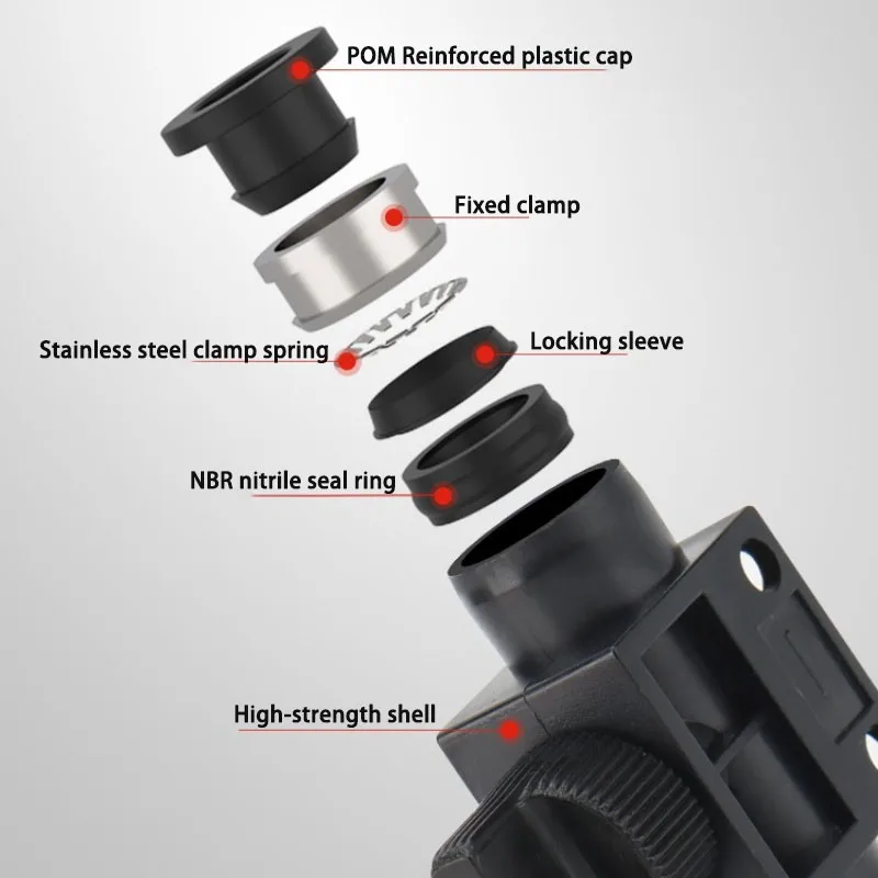 Black Pneumatic Fitting High Quality Pipe Connector Tube Air Quick Fittings 3/4/6/8/10/12/14/16mm PU PY PK PE PV SA HVFF PZA PM