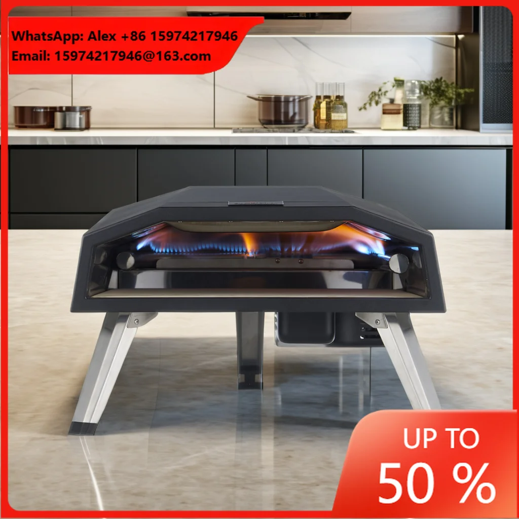 Hot Sale 16inches Gas Pizza Oven With Manual Rotation Crispy Versatile Perfect For Outdoor Cooking Enthusiasts With CE Standard