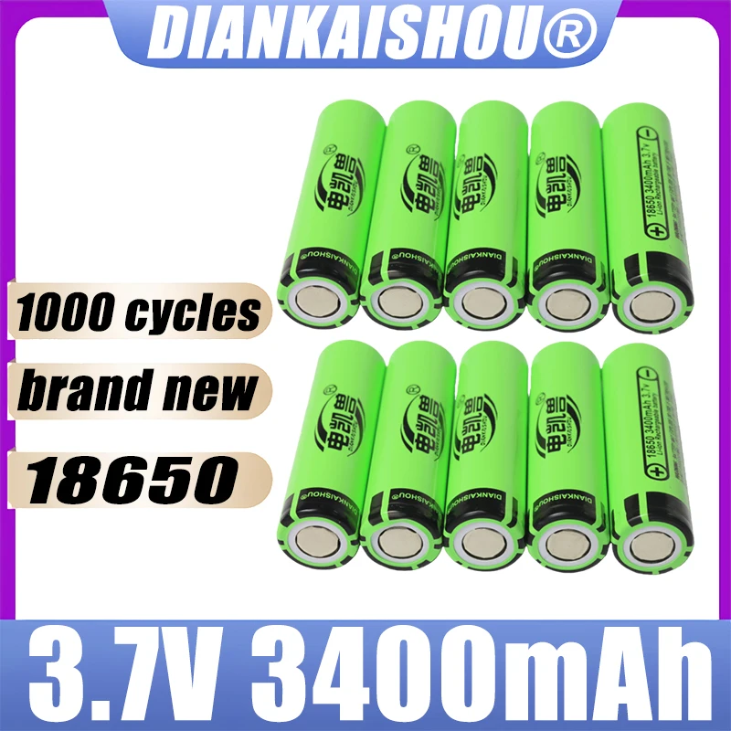 18650 3400mAh 4-400pcs جديد DIANKAISHOU بطارية قابلة للشحن 3.7 فولت 3C تفريغ بطاريات عالية الطاقة للأجهزة عالية الطاقة #1