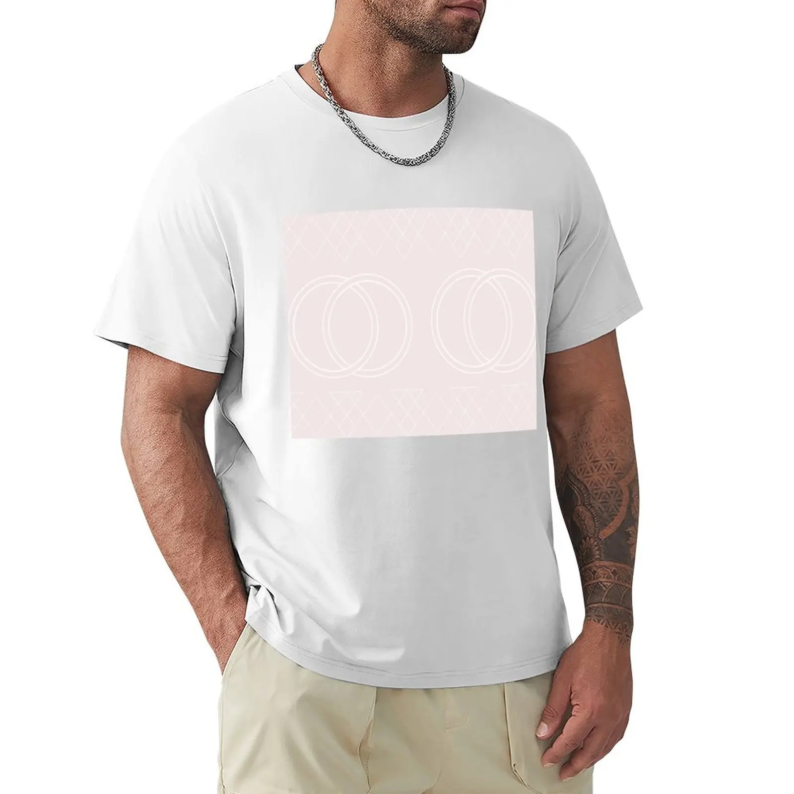 Pink Geo T-shirt tops quick-drying oversizeds tees t shirts for men pack