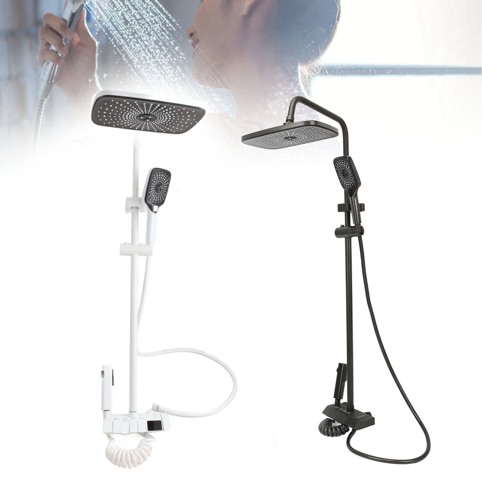 Multifunctional Bathroom Shower Head Set Push Button High Pressure Water Flow  Must Have For Home Bathrooms