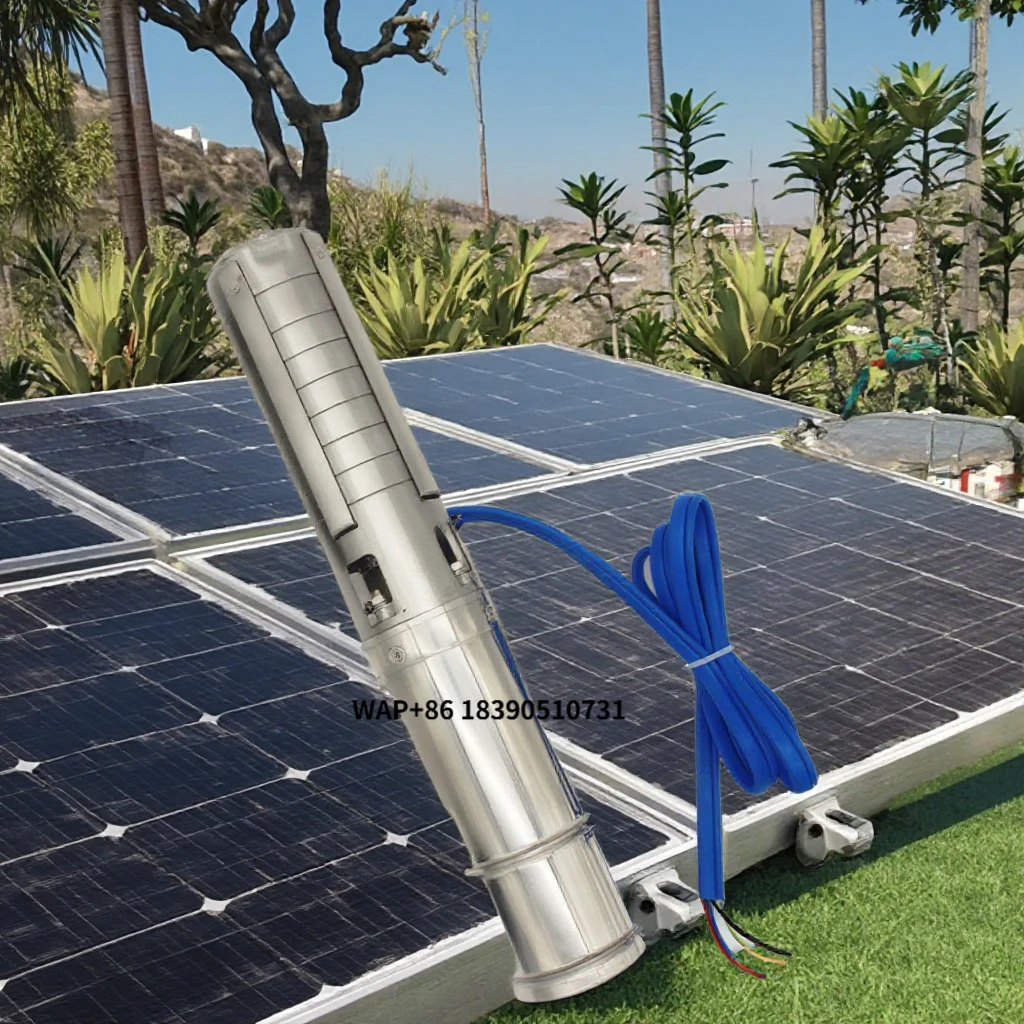 HOP High Efficiency DC Hybrid Solar Submersible Clean Water Pump 2hp High Pressure Customizable OEM