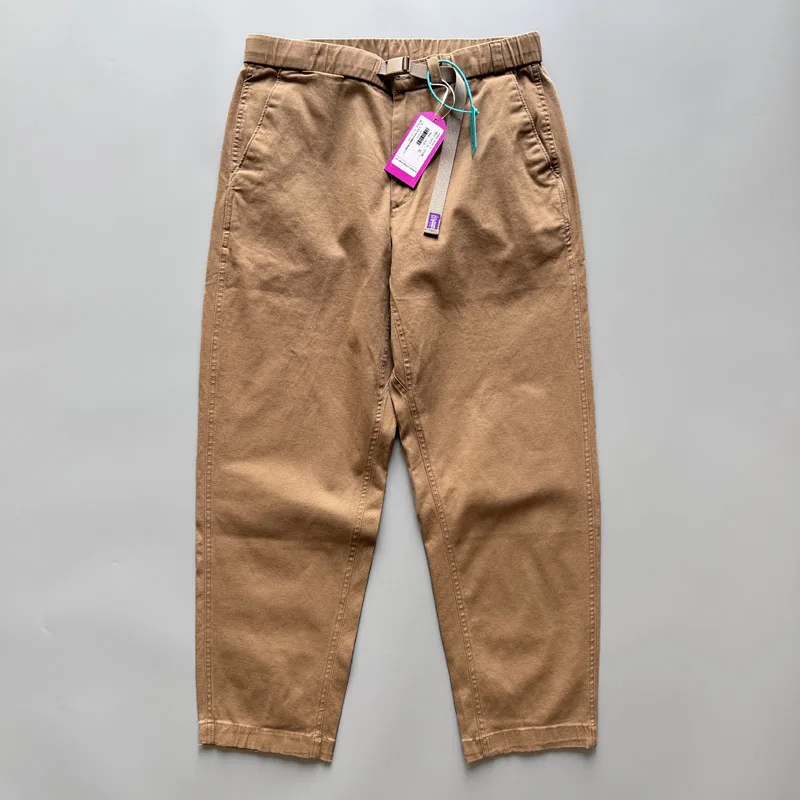 

98% хлопок, слегка эластичные осенне-зимние толстые свободные брюки, японские зауженные повседневные мужские брюки-морковка, модные в стиле ретро