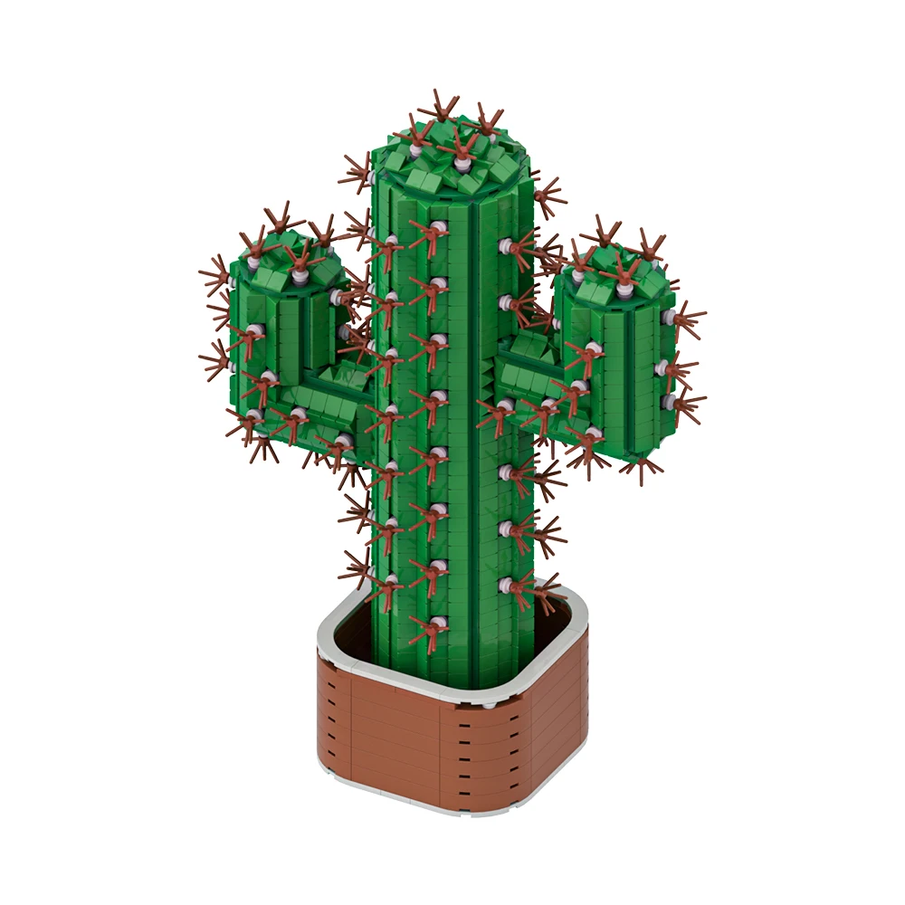 Gobricks MOC 巨大なサボテンビルディングブロックモデル砂漠鉢植えサボテンレンガ DIY 組み立ておもちゃ子供のギフトのため
