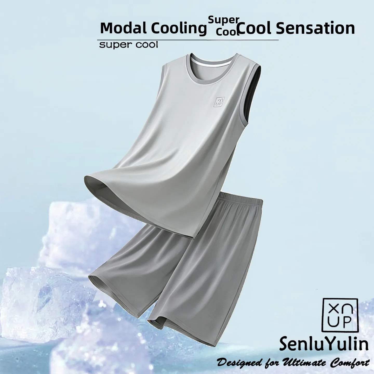 Cool modal pajamas—x6010 vest and shorts