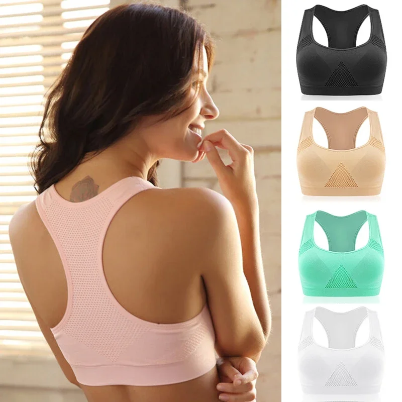 Assorbe il sudore Top Athletic Running reggiseno sportivo, Fitness Women canotte imbottite senza cuciture M L XL