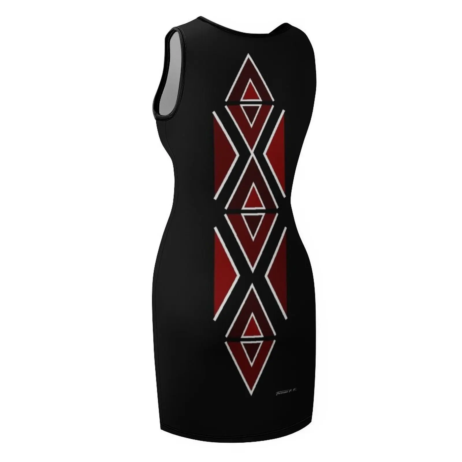 Imigongo pattern Sleeveless Sundress dresses for prom Dress women dress summer