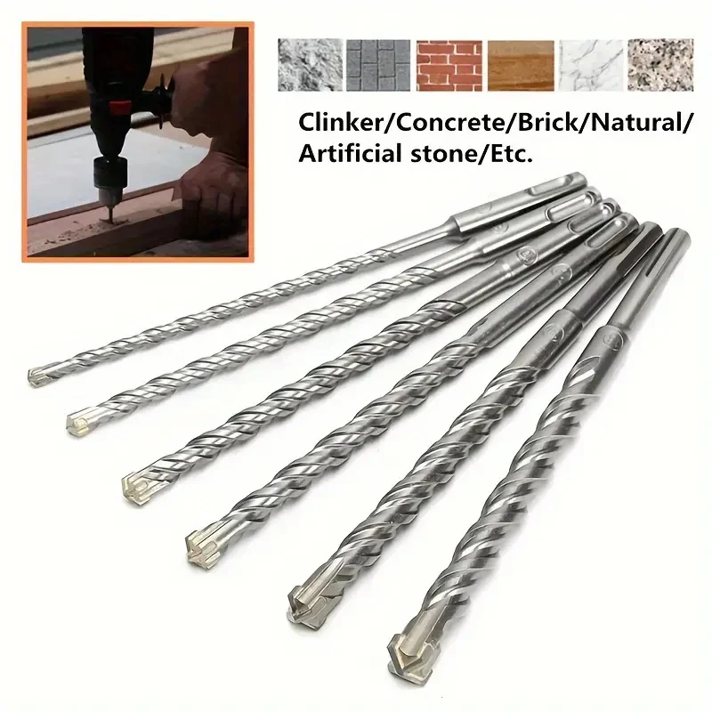 Cross Electric Hammer Drill 110-500mm SDS-Plus Rotary Hammer Drill Bit Reinforced Concrete Hard Alloy Four Blade Impact Drill