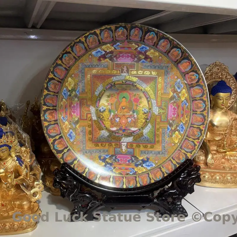 

Buddhism Item home Altar Auspicious Prayer Decorative statue Shakyamuni Elysian Paradise mandala Porcelain statue Efficacious