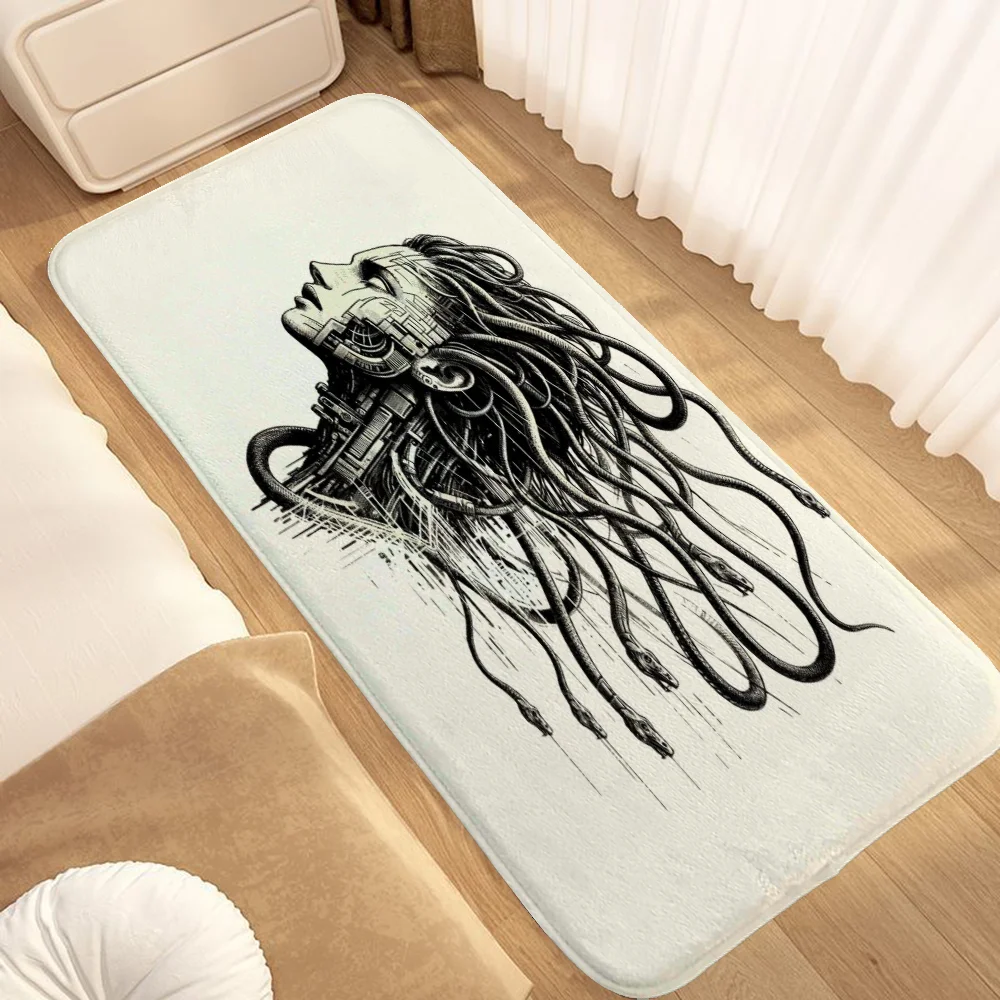 Medusa Carpet in the Bedroom Mats Kitchen Rugs Modern Home Decoration Accessories Bathroom Floor Mat Room Doormat Outdoor Custom