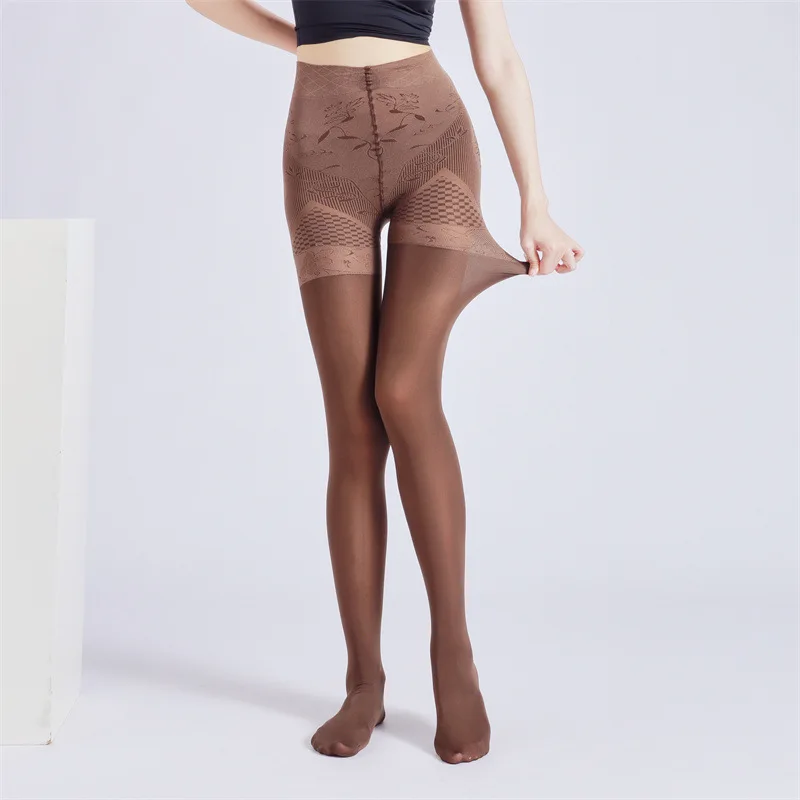 Plus Size Damen-Strumpfhose, 120D, hohe Taille, warm, schlank, dehnbar, dünn, Strumpfhose für Damen, 90 kg, Herbst und Winter