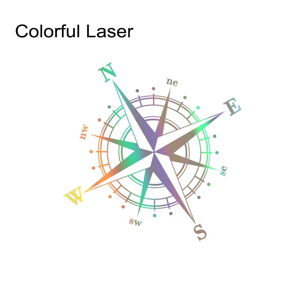 

1pc Creative Compass Vinyl Sticker Waterproof Camping Decal for Motorcycle SUV Camper Van Helmet