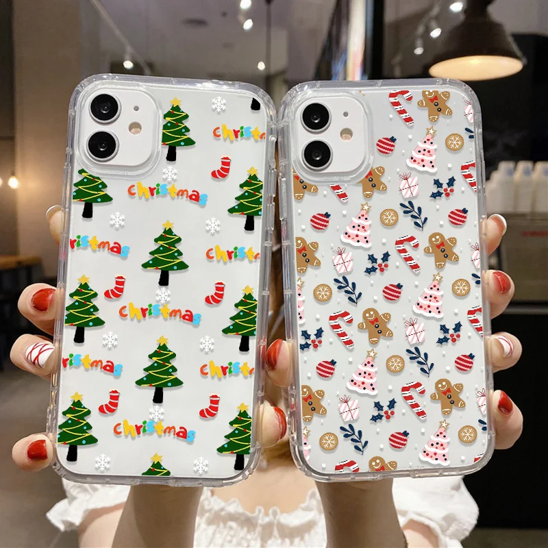 Cartoon Christmas Phone Case For Samsung S26 S23 S24 S25 Ultra Case A16 A57 A37 A18 A56 A55 A17 A08 A36 A54 Silicone TPU Cover
