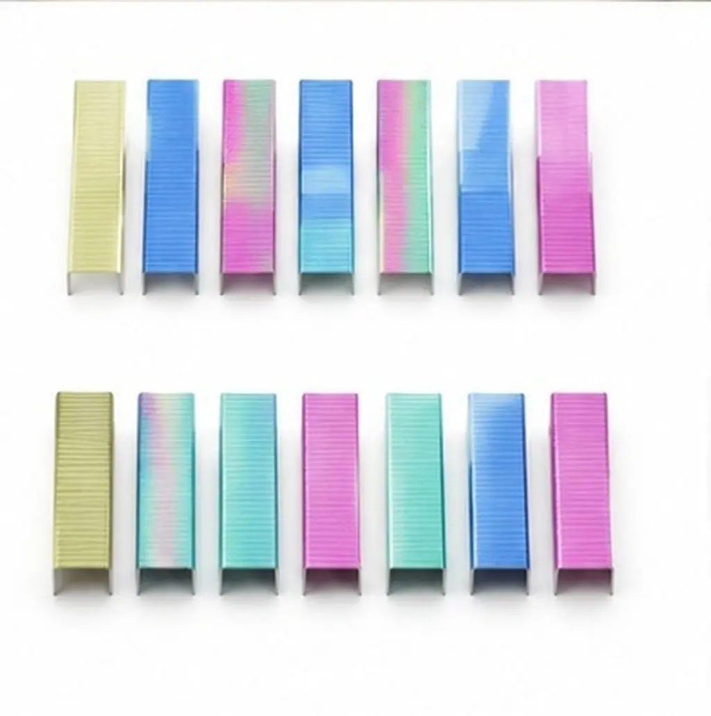 Colored Staples Standard Colorful for Stapler Assorted Office Bulk School Craft Projects Desk Refill