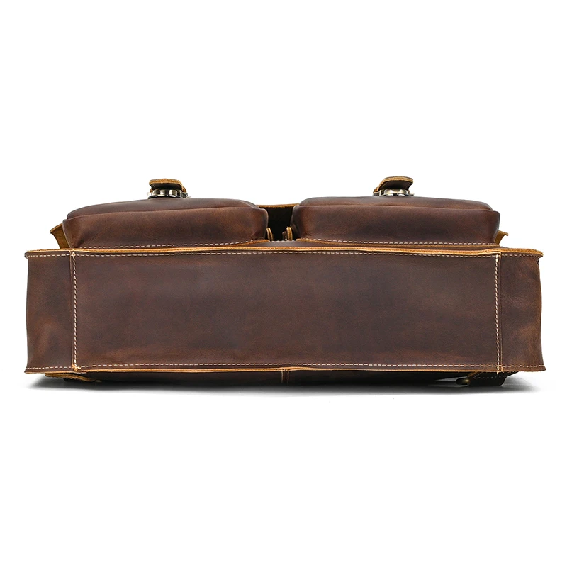 Vintage Style Men's Briefcase Backpack Leather Daypack For Men Male Travelling Bagpack Backpack Latop Bag 14" Laptop Bag 3 In 1