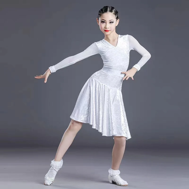 Latin dance dress for women and children in autumn and winter New style professional grade examination dance dress for children