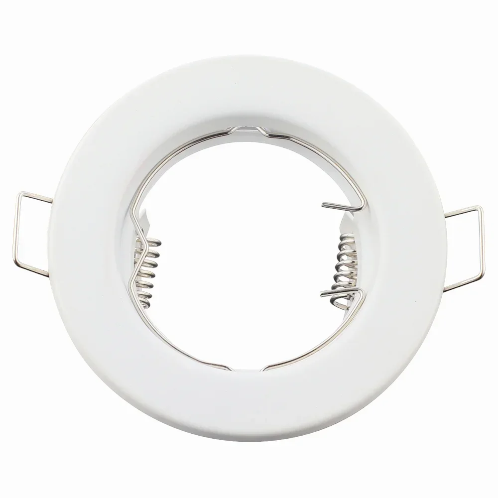 Spot Lumineux LED Encastrable au Plafond, Cadre Rond GU10, Support de Fixation Réglable, 6 Pièces