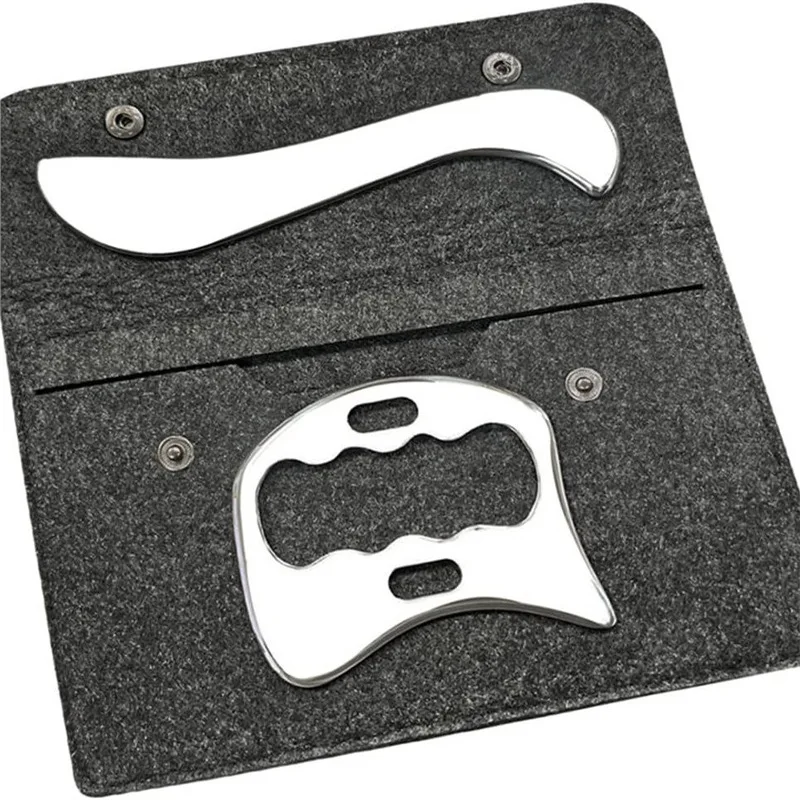 

Набор инструментов для скребка для мышц Гуа Ша из нержавеющей стали, инструмент для скребкового массажа, инструмент для массажа