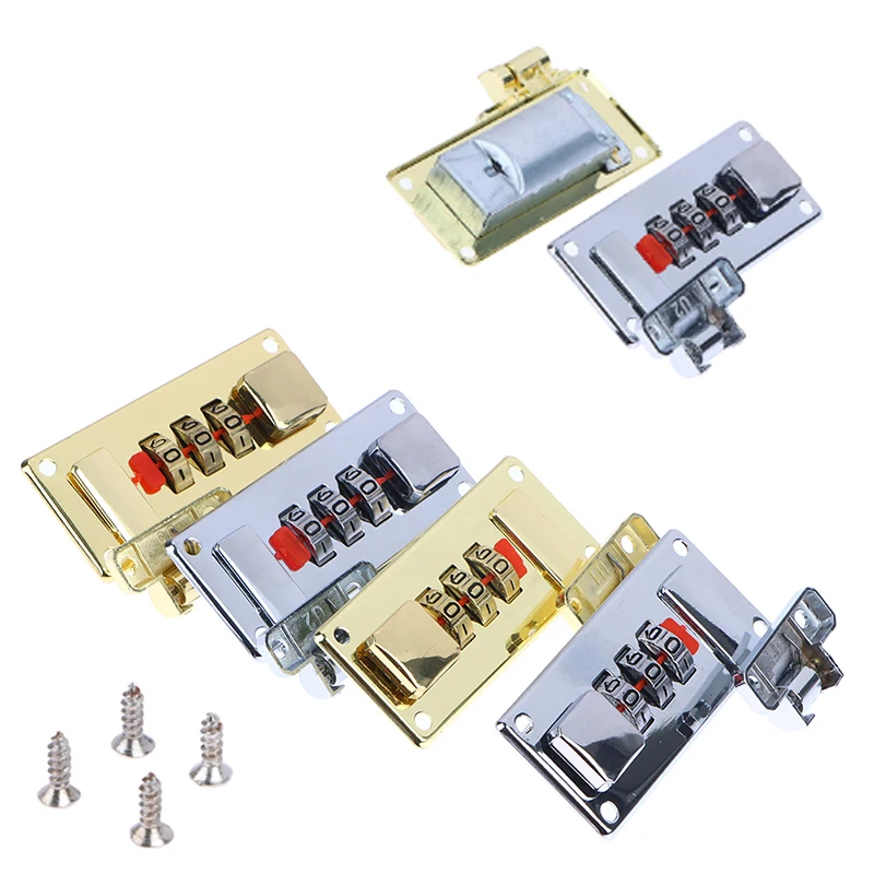 1 zestaw blokada hasła zatrzask srebrny zamek szyfrowy biżuteria w stylu Vintage drewniane pudełko na prezent walizka bagażowa sprzęt do klatki piersiowej