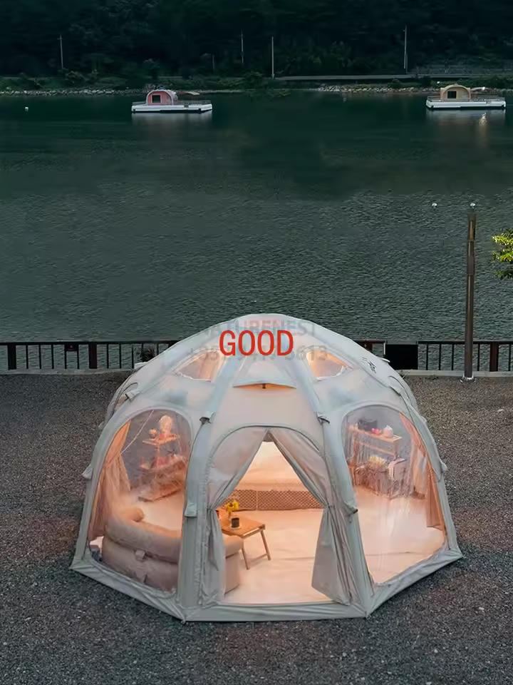 Starry Octagonal Inflatable Tent Circular Outdoor Camping Cabin round Hiking Polyester Cotton Air Yurt for Adventure Seekers - AliExpress 