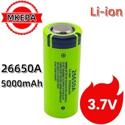 100% brand new,original,high-quality,true capacity 26650A 5000mAh 3.7V lithium-ion rechargeable battery 26650 flashlight