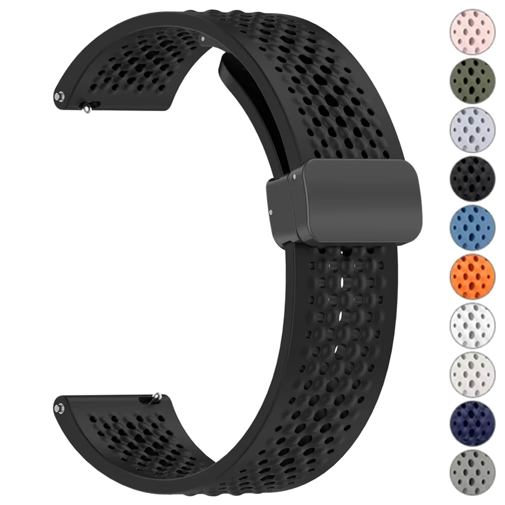 

Силиконовый ремешок 22 мм для Garmin Venu 3/2, ремешки для часов Garmin Forerunner 570 965 745 265 255 Music/Vivoactive 4, магнитная петля