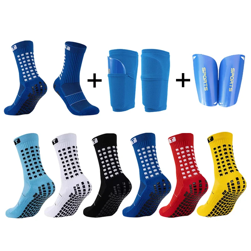 Sports Equipment Soccer Shin Guard Calf Sleeves With Pocket Adults Kids Football Leg Guards Protection Gear Non Slip Soccer Sock