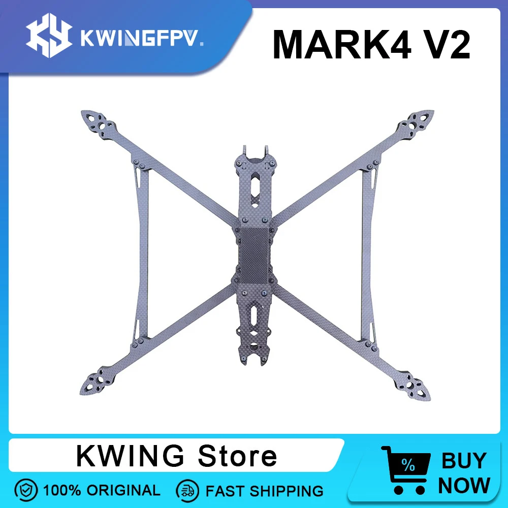 

Рама X-типа Mark4 V2 из 3K карбона (7 дюймов 295 мм / 8 дюймов 367 мм / 9 дюймов 387 мм / 10 дюймов 427 мм) для комплекта FPV-камеры